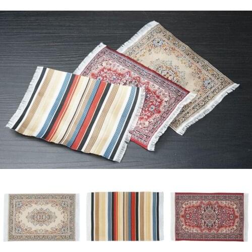 1/12 Scale Dollhouse Miniature Turkish Style Area Rug/Carpet/Mat House Floor Coverings Any For Dolls Decoration Rooms Furni K9N8