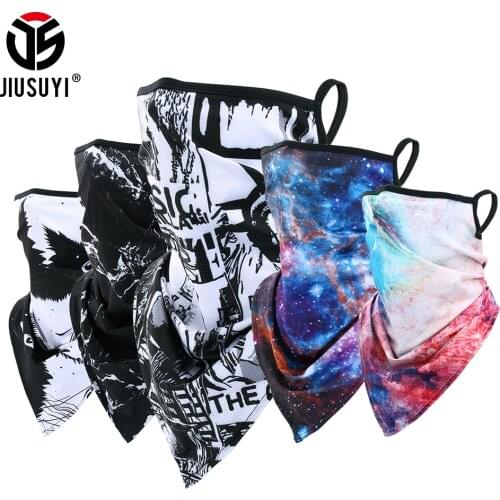 Printed Headband Quick Dry Ring Neck Gaiter Tube Scarves Hanging Ear Cover Face Scarf Windproof Masks Guard Bandana Men Women