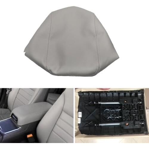 Car-styling Center Control Lid Armrest Leather Box Cover Trim For Dodge Charger 2011 2012 2013 2014 2015 2016 2017 2018 Gray
