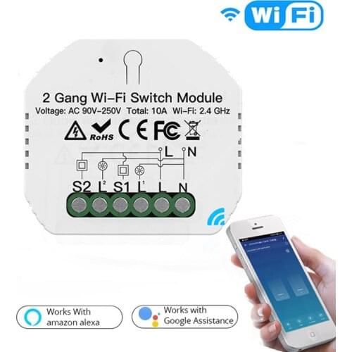 Tuya Smart Life 2 Gang 2 Way Wifi Smart Switch Controller Alexa Echo Works With Google Home Voice Control New Experience