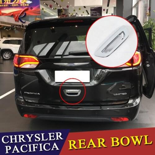 WENKAI Car Styling Car Rear Tail Door Bowl Trim ABS Chrome For CHRYSLER PACIFICA 2017 2018 accessories