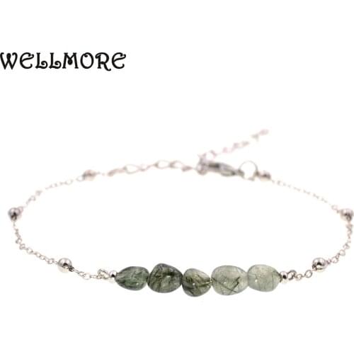 WELLMORE natural stone Chain Anklets For Women simple Anklet Bracelets gril foot jewelry Drop Shipping