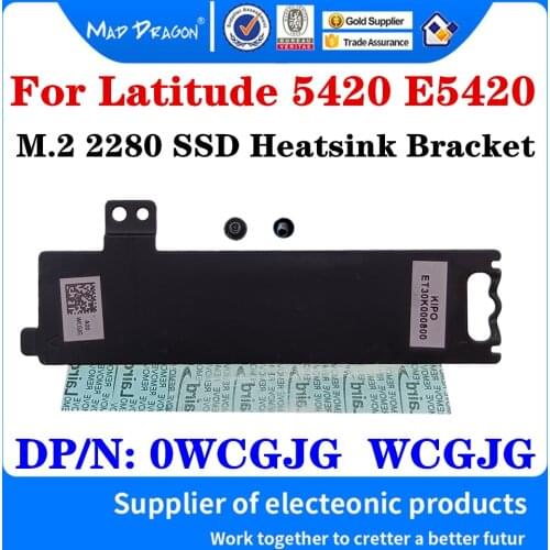0WCGJG WCGJG M.2 2280 SSD NVME Mounting Storage Card Brackets Heatsink Cover Thermal Plate For Dell Latitude 5420 E5420 Laptop