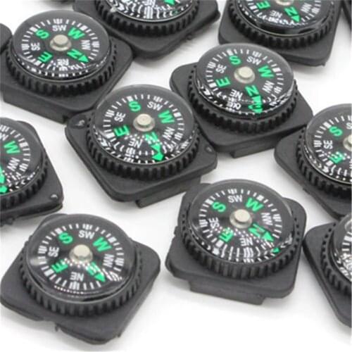 2pcs 20mm Compass Hot Black Watch Slip Wrist Slide Band Compass Black Slip Slide For Wrist Watch Band Paracord Survival