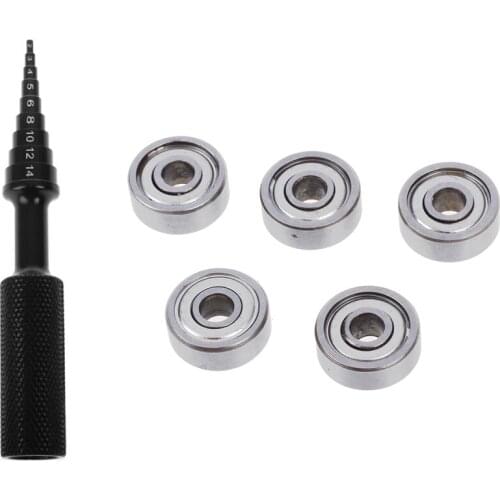 5 Pcs 4 X 13 X 5Mm Shielded Micro-Mini Small Wheel Ball Bearings 624Z & 1X Gear Puller Rc Bearing Disassembly Tool