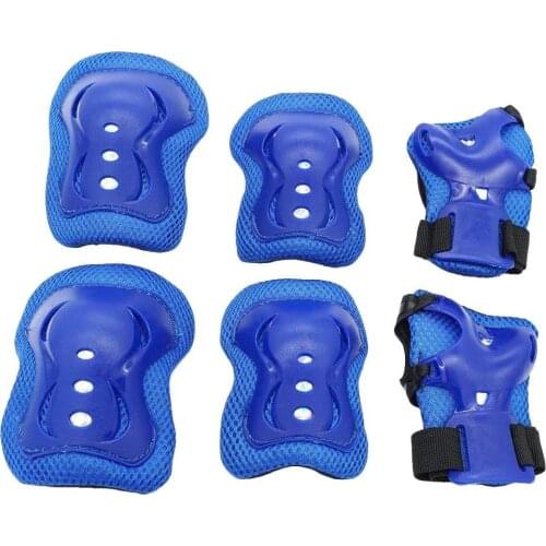6pcs/set Kids Children Outdoor Sports Protective Gear Knee Elbow Pads Riding Wrist Guards for Roller Skating Safety Protection