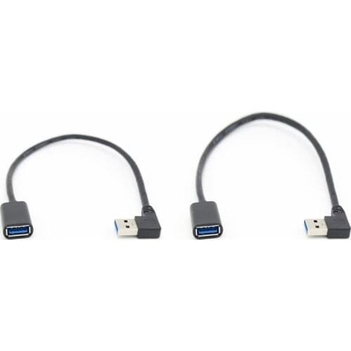 90 Degree Right Angle Super Speed USB 3.0 Male to Female Extension Cable Cord Adapter 30CM/60CM 77HA