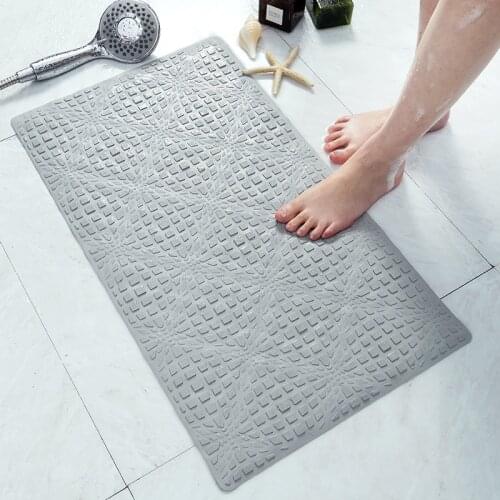 Household PVC Carpet Rectangle Non-slip Water-proof Oil-prof Shower Room Bathroom Solid Color Simple Quality Rugs