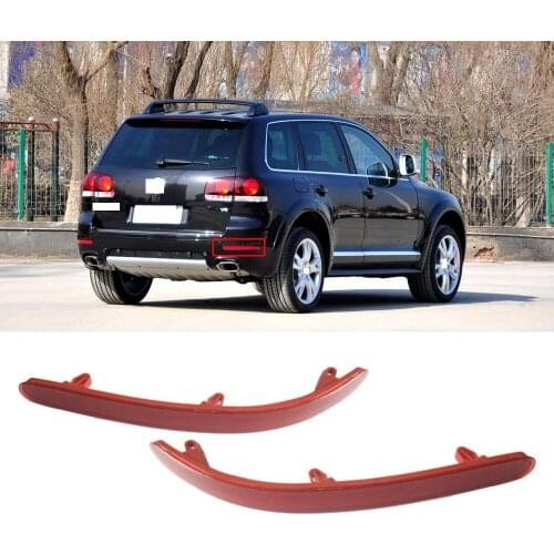 CAPQX 1pcs For Volkswagen Touareg 2002 2003 2004 2005 2006 2007-10 Rear Bumper Reflector Brake Light Parking Light Warning Lamp
