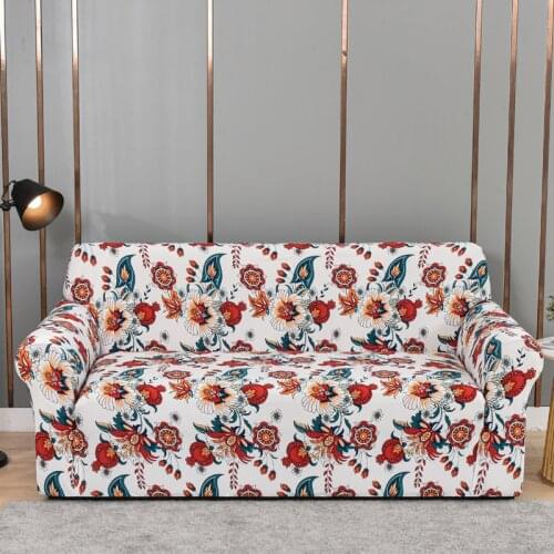 Floral elastic sofa cover for living room couch cover section sofa slipcover stretch L shape sofa armchair sofa elastic material