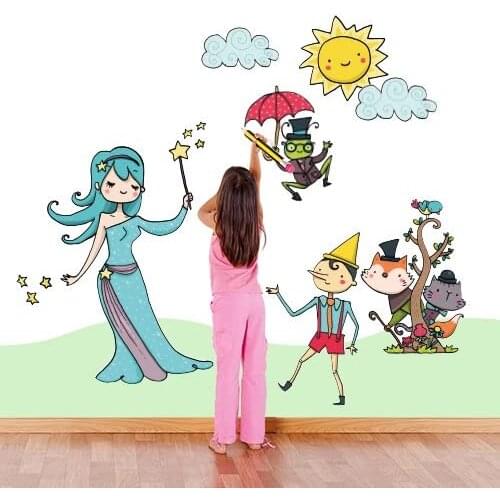 R00141 sticker mural kids Wall Art size 120x60 cm Wall decoration, Wall stickers, wallpaper