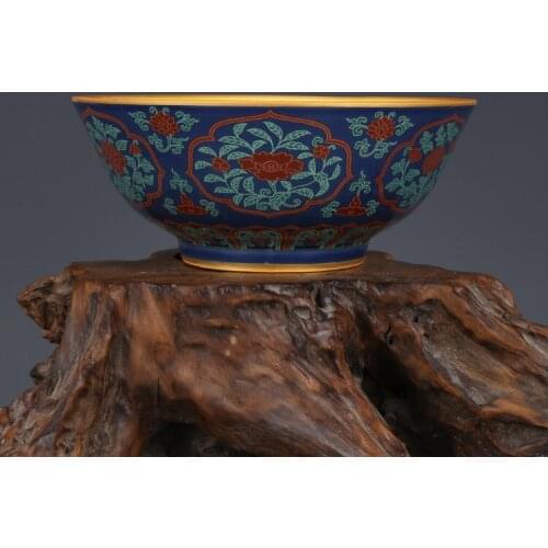 Antique MingDynasty porcelain bowl,color carved flower bowl,handmade crafts,best collection & adornment,Free shipping