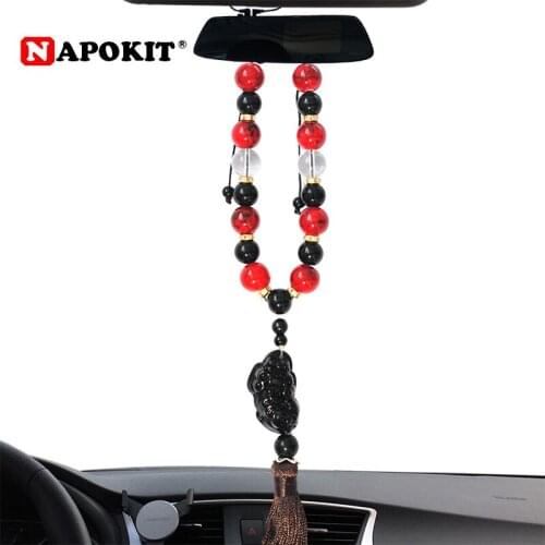 Crystal Buddha Beads Brave Troops Auto Car Ornaments Interior Rearview Mirror Hanging Pendant Stalls Decoration Accessories Gift