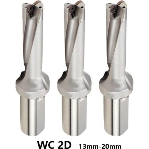 Factory Outlet 2D WC Type U Drill Indexable Drill Bit use Carbide Inserts WCMT hexagonal inserts DTH drill CNC High Quality WC03