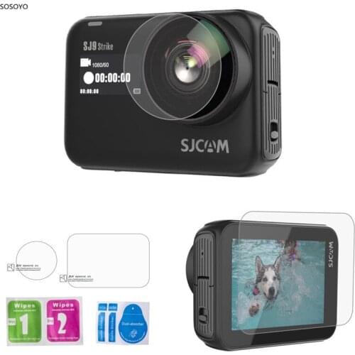 HD Screen Lens Protective Film Camera Tempered Glass Film Kit For SJCAM SJ9strike SJ9MAX sj4000X Sports Camera Accessories