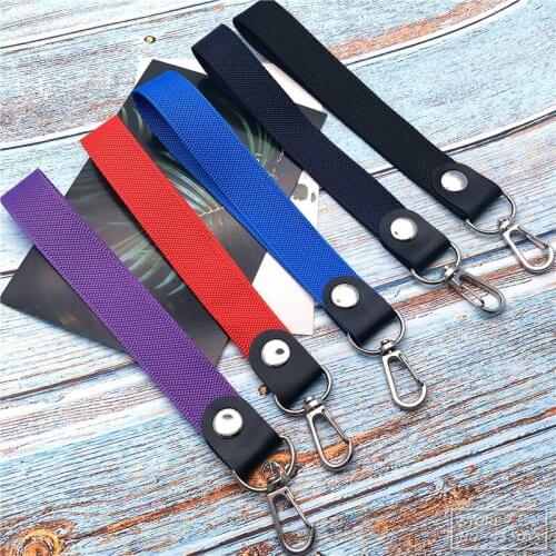 Short Colorful Hand Wrist Lanyard neck Strap For Mp3 4 USB Flash Drive key Keychain ID Badge Holder Mobile Phone Lanyard 16cm