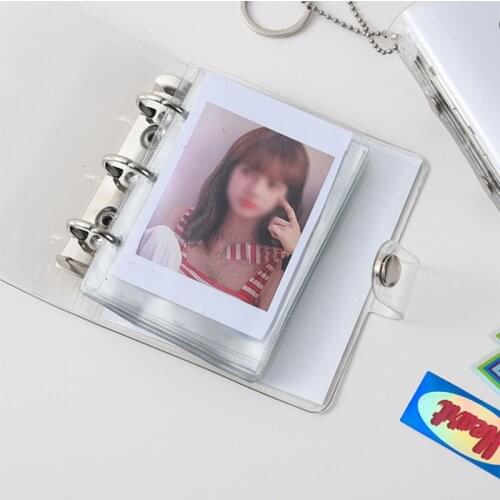 Kpop 3inch PVC Photo Album 50 Pockets Transparent Polaroid Album Mini Picture Case Transparent Card Binder Photocard Holder