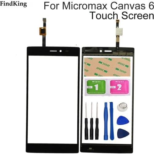 Mobile Touch Screen For Micromax Canvas 6 Touch Screen Digitizer Panel Lens Sensor Front Glass Tools Adhesive