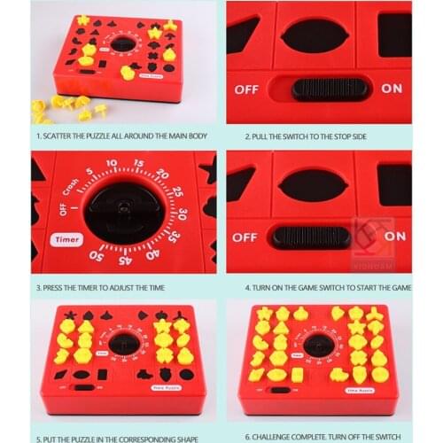 2021 New Children Fun Board Games Timing Time Matching Puzzle For Early Education Parent-Child Educational Toys For Boy Gifts