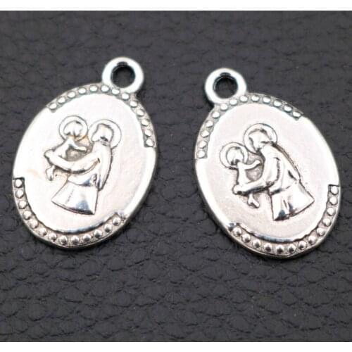 10pcs A Fathers Strong Arm is His Daughters Best Protection Metal Tags Charm Necklace Bracelet DIY Jewelry Pendants Findings