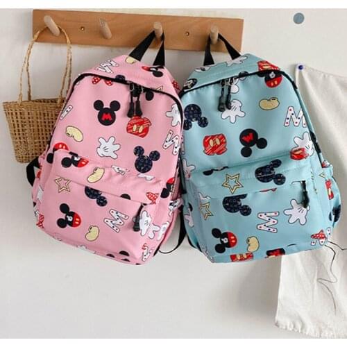 Disney Mickey mouse Minnie Cartoon Schoolbag Fashion School Bags Baby Girls Boys Backpacks kindergarten Schoolbag Backpacks