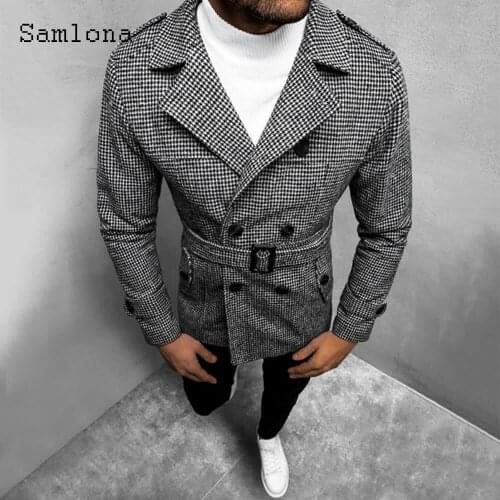 Мужские длинные тренчи Samlona China At AliExpress