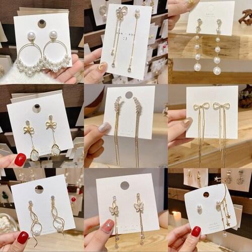 Pearl Tassel Earrings 925 Needle Earrings Female Retro Long Earrings Jewelry Wholesale Fashion Drop Earrings Luxury Jewelry Gift