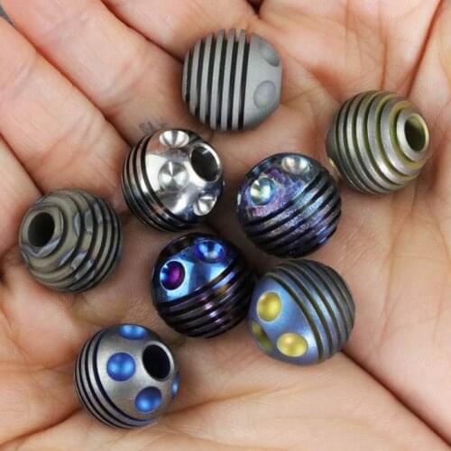 Ball Titanium Knife Beads Planet Ball Umbrella Rope Paracord Beads EDC Keyring Accessories Bracelet DIY Bead