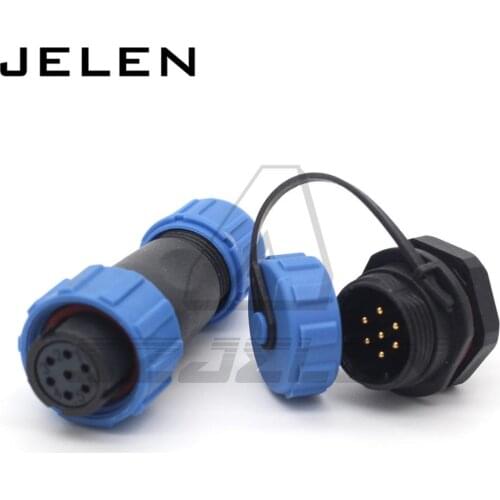 SP13, waterproof 7 pin connector, IP68, Automotive connectors, electrical cable connector ip67