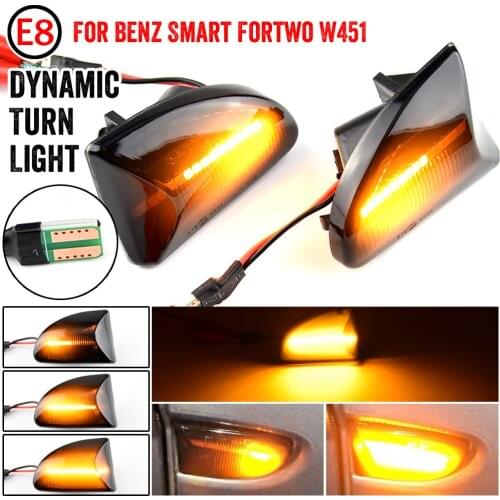 LED Dynamic Turn Signal Side Marker Indicator Blinker Light For Mercedes Benz For Smart Fortwo W451 2007-2014