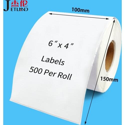 4x6 Thermal Shipping Labels 100 x 150 mm for Zebra 2844 Zp-450 Zp-500 Zp-505, 100 x 100 mm, 100 x 200 mm, Top Coated, 1 Roll