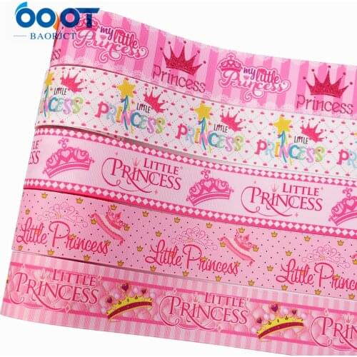 M-21329-292,38MM 10Yards Geometric Crown Thermal Transfer Printed Grosgrain Ribbons,Bow Cap DIY Party Gift Packaging Materials