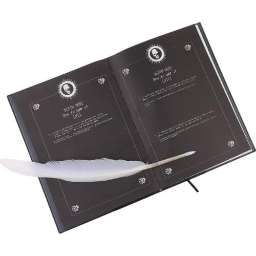 Death Note Cosplay Notebook & Feather Pen Book Animation Art Writing Journal