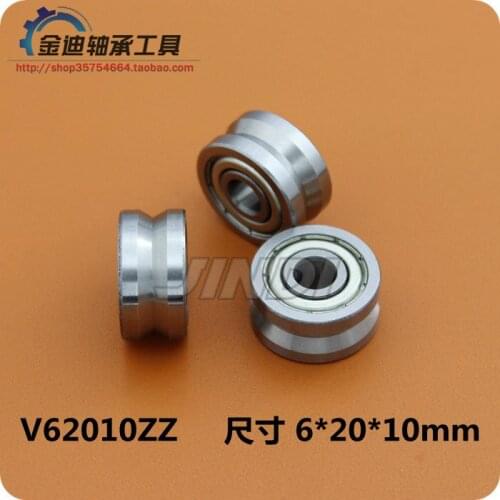 Outer diameter with V groove, triangle groove, spring bearing, V626ZZ, V62010, size 6*20*10mm