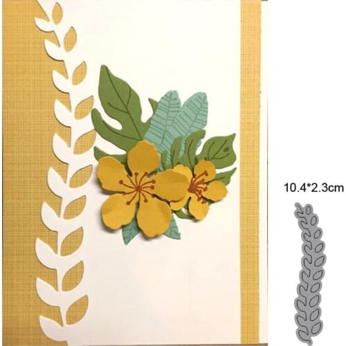 2021 Cutting dies leafy strip border metal cutting dies cut die mold Scrapbook paper craft knife mould blade punch stencils dies