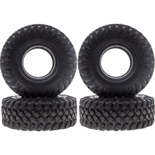 4PCS 128MM 2.2 Rubber Wheel Tires Tyre for 1/10 RC Crawler Car Axial SCX10 90046 RR10 Wraith Traxxas TRX4 TRX-6