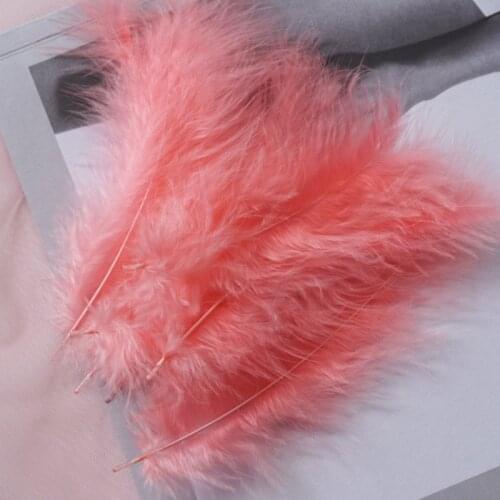50pcs 10-15cm Colorful Natural Turkey Feather Fluffy Plume Wedding Dress Party DIY Decorations Handicraft Accessories