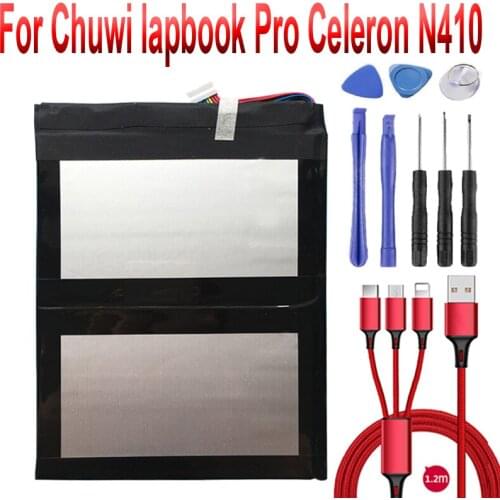7.6V for Chuwi lapbook Pro Celeron N410 Tablet PC Li-Polymer Polymer Rechargeable Accumulator Pack 5600mAh