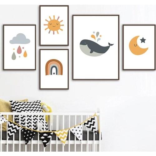 Diamond Painting Sun Moon Rainbow Whale Cloud Stars Cross Stitch kit Diamond Embroidery Mosaic Art Picture Home Decoration