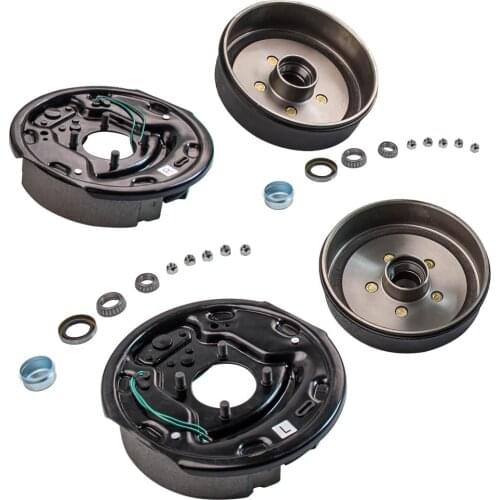 10" x 2-1/4" Electric Brake Assembly 5 on 4.5 bolt Hub Drum Bearing 3500 lb Axle