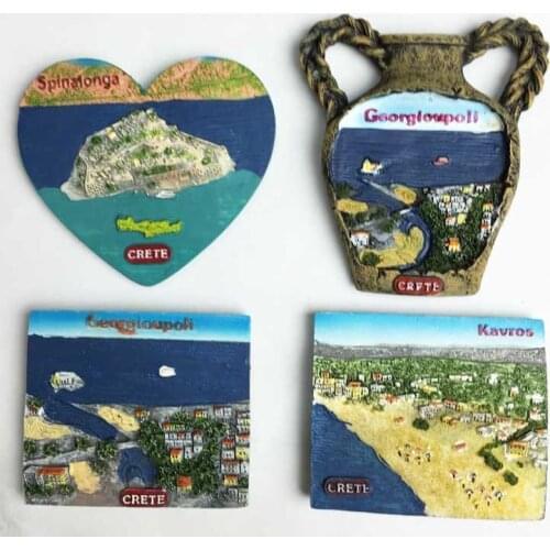 Greece Crete Kitchen Decor magnetic stick 4pcs