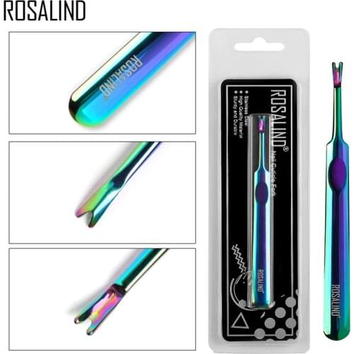 ROSALIND Manicure Sticks Pedicure Tools Fashion Rainbow Nail Polish Fork Trimmer Cuticle 11 CM Dead Skin Nail Pusher Remover