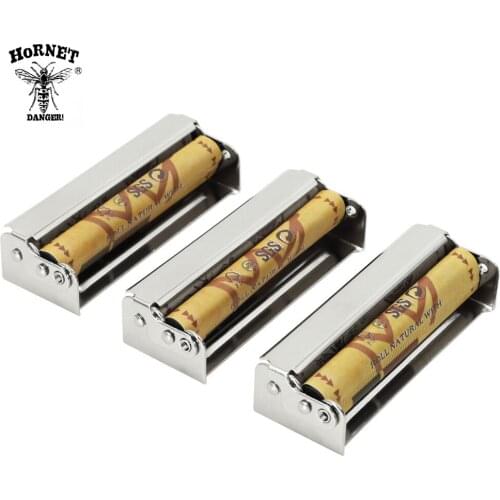 HORNET DANGER 78MM Metal Cigarette Rolling Machine 1 1/4 Size Cigarette Maker Hand Roller Papers