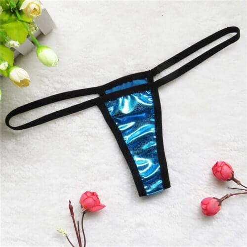 Micro bikini tanga mujer swimwear bikinis biquini tankini sexy lingerie thong Patent leather color Edging Long strip String spa