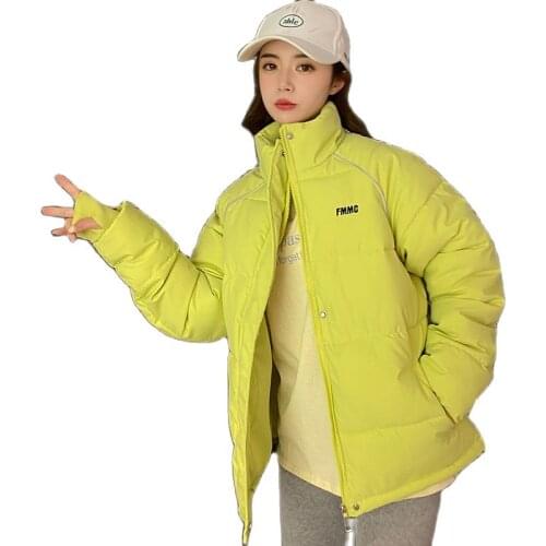 Korean Fashion Autumn Winter Coat Women Parkas Stand-up Collar Winter Down Jacket Woman Warm Overcoat Female Short Padded Coats