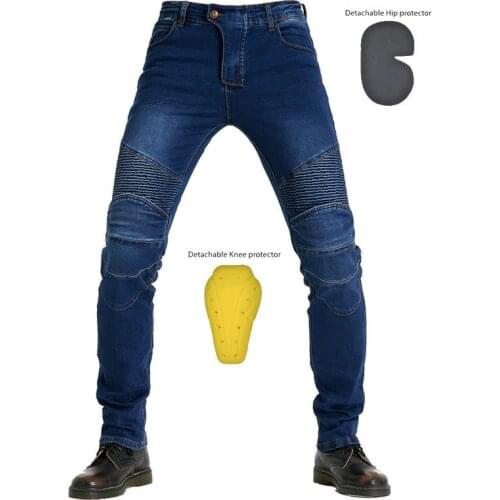 2021 New Casual Skinny Motorcycle Pants Mens Motorcycle Jeans Protective Gear Cycling Travel Motorcycle Pants Off-Road Pants