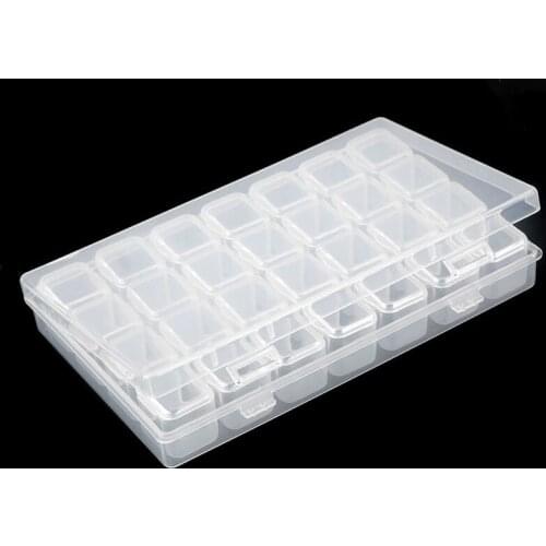 4/28 slots Dismountable Diamond Embroidery Accessories diamond painting 28 Boxes Cross Stitch Storage Organizer Home Storage