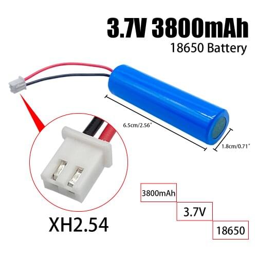Batterie rechargeable li-ion 3.7V, 3800 MAH, 18650 avec prise de remplacement, ligne de bricolage pour éclairage d'urgence