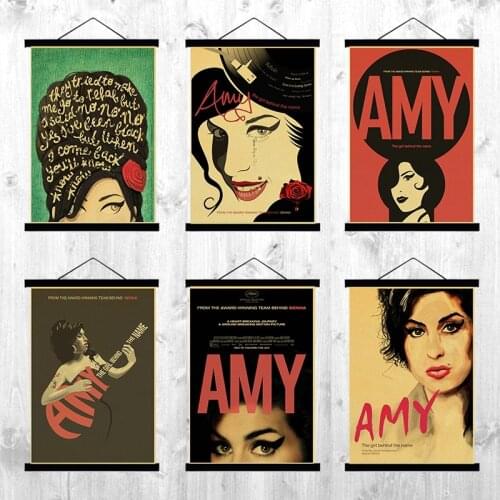 Famous Singer Amy Winehouse Poster Music Kraft Paper Printed Painting Art Retro Posters Home Room Wall Painting