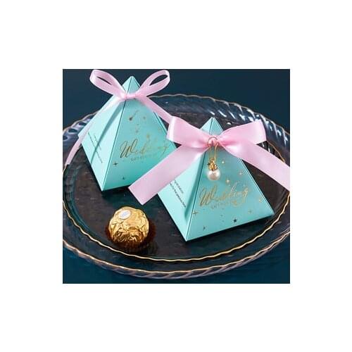 Gift Box Diamond Shape Paper Candy Boxes Chocolate Packaging Box Wedding Favors for Guests Baby Shower Birthday Party